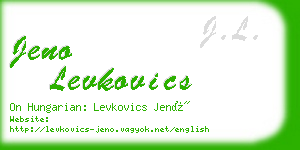 jeno levkovics business card